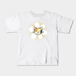 Calico Daisy Kitty Kids T-Shirt